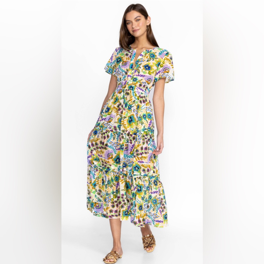 Johnny Was Ikat Bloom tiered Dress
